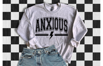 Single Color  Adult Transfer- Anxious