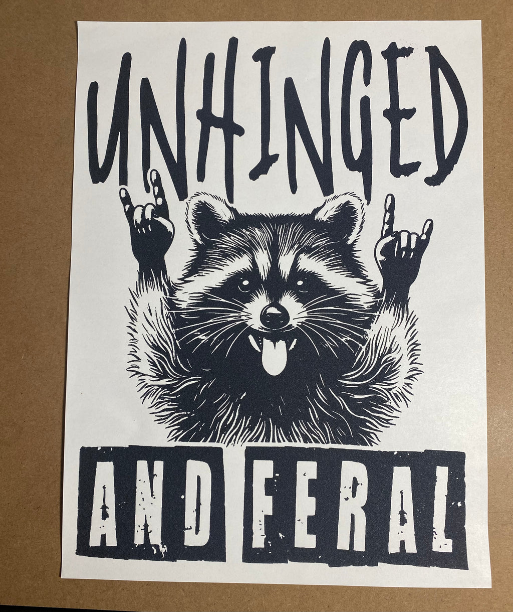 Single Color Adult Transfer- Unhinged