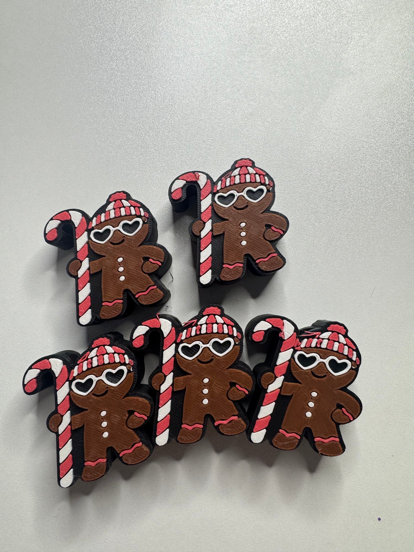 Ginger Bread Candy Cane Straw Topper