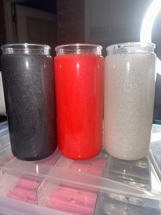 Black Shimmer 20oz Acrylic Premade Snowglobe