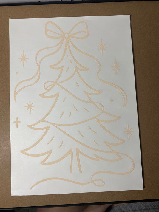 Single Color Adult Transfer- Christmas Tree Bow