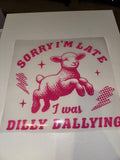 DTF sorry I’m late Lamb