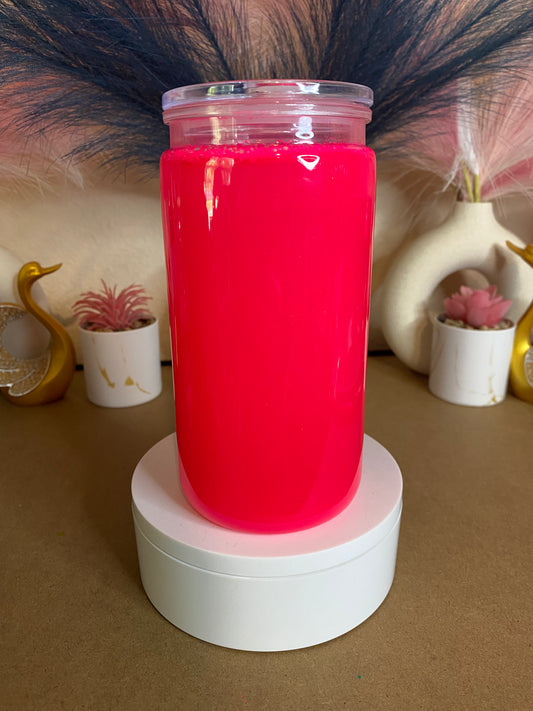 Hot Pink Shimmer 16oz Acrylic Premade Snowglobe