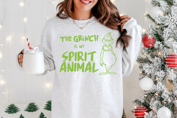 Grinch in my Spirit Animal- Screen Print