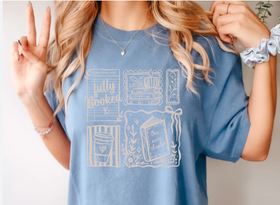 Screen Print--Fully Booked Cream
