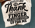 SINGLE COLOR SCREEN PRINT - MIDDDLE FINGER