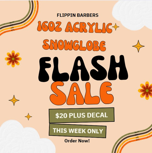 16OZ ACRYLIC SNOWGLOBE FLASH SALE