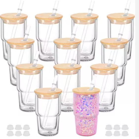 CUSTOMIZE YOUR OWN GLITTER CUP ** GLASS & ACRYLIC ALL SIZE LISTED**